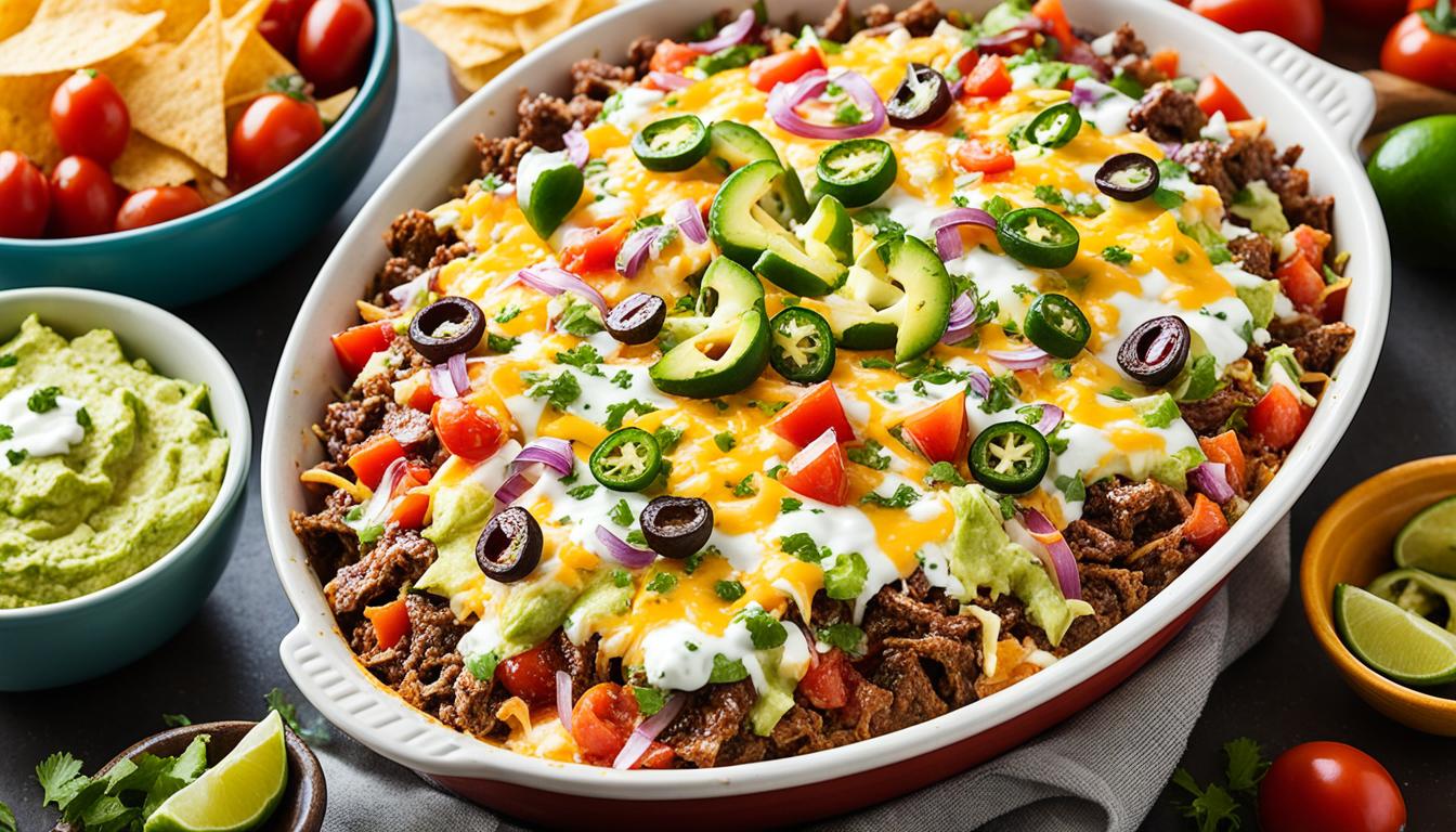 Easy Beef Nacho Casserole