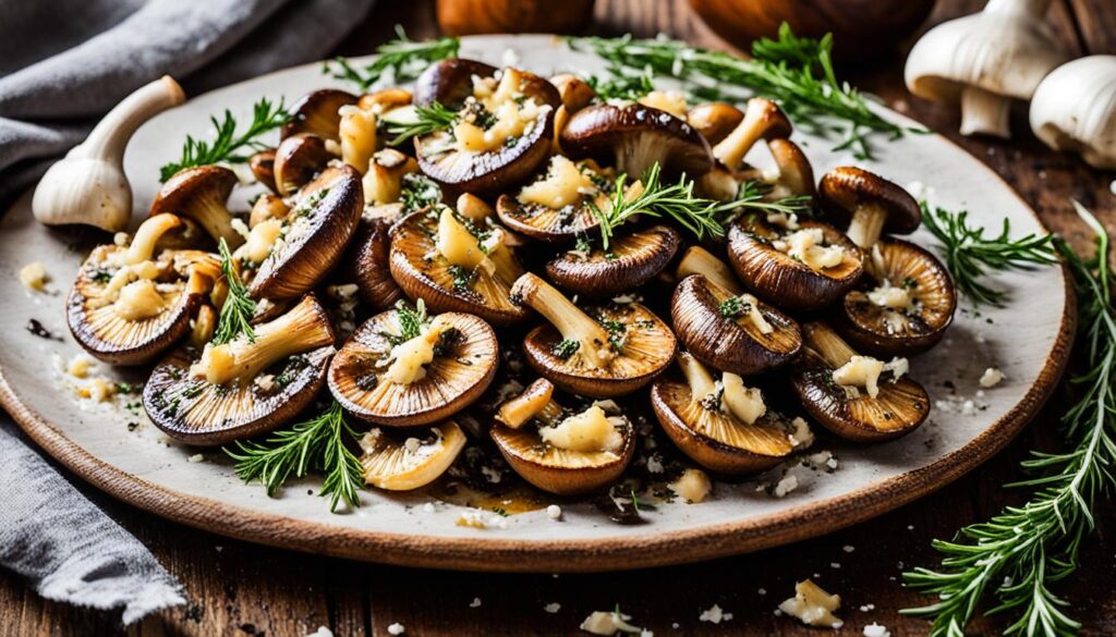 Low-carb Parmesan Garlic Roasted Mushrooms