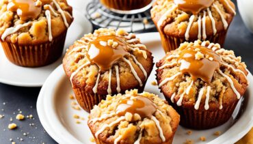 Salted Caramel Banana Crumb Muffins