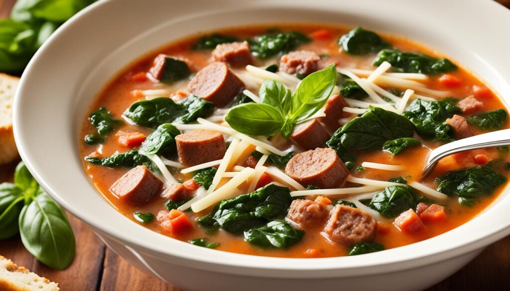 Sausage Spinach Italian Soup
