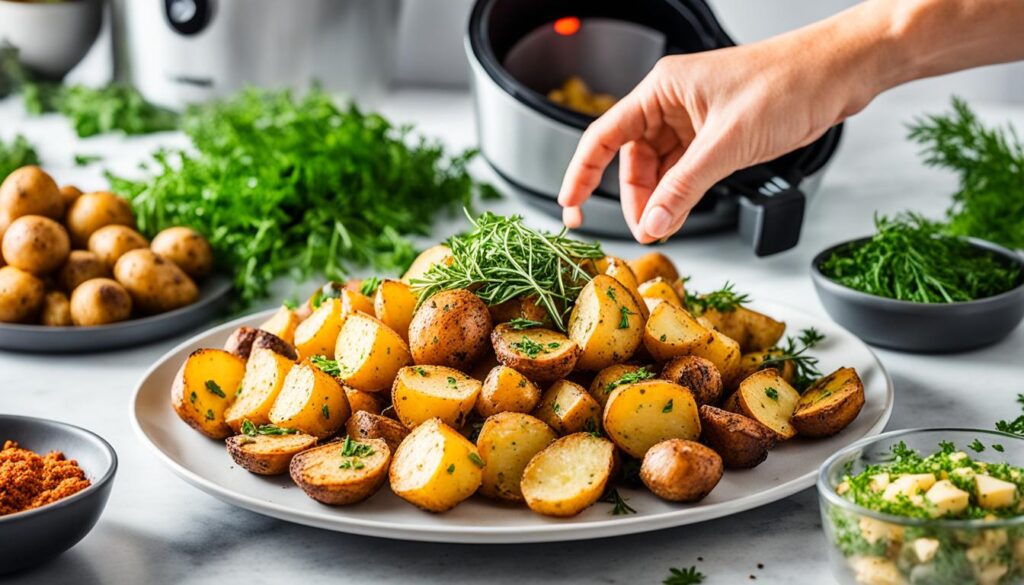 Serving and Storing Air Fryer Potatoes