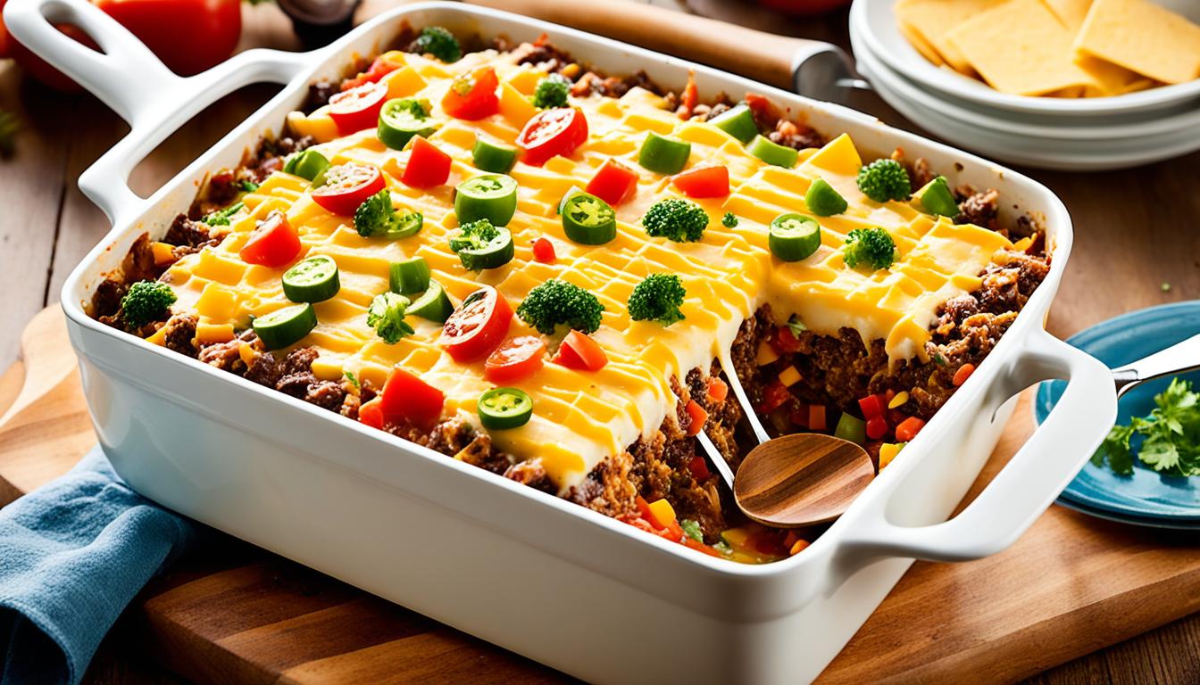 Easy Beef Nacho Casserole