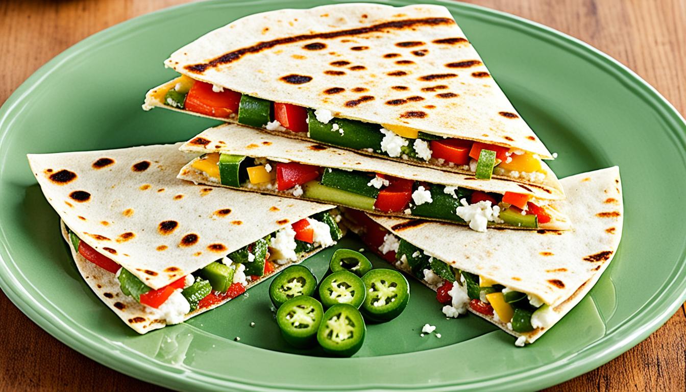 Veggie Quesadilla Feta Cheese Quesadilla