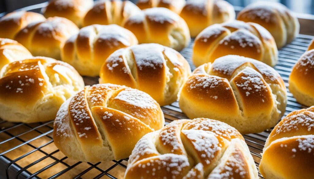baked bread rolls