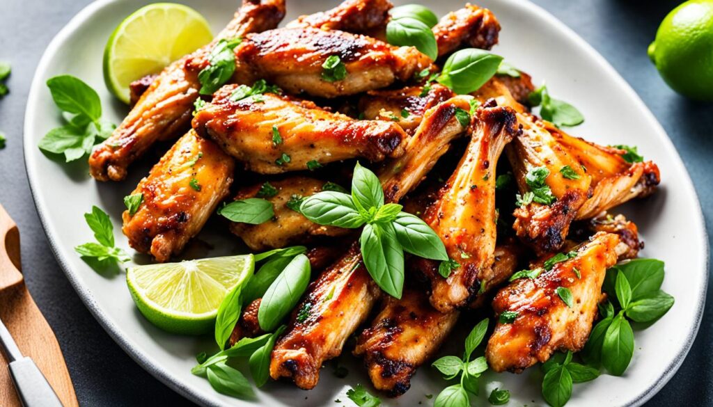 basil lime chicken wings