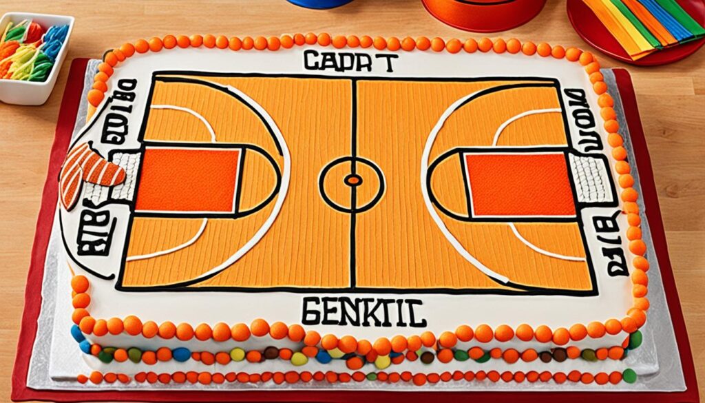 basketball court cake