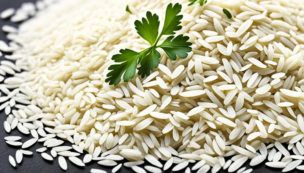 basmati rice and long-grain white rice