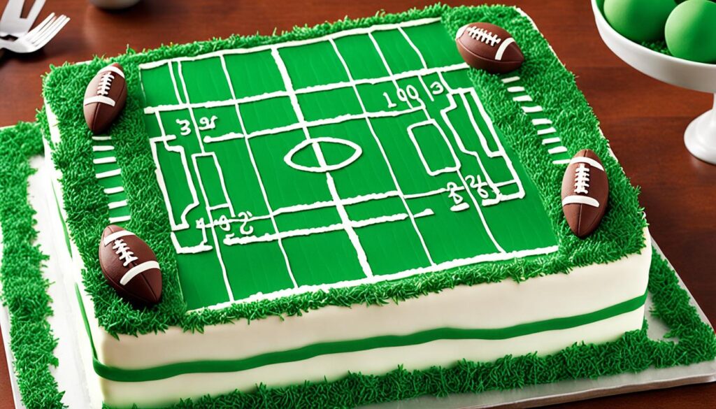cake with football field design