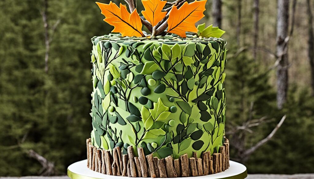 camouflage print cake