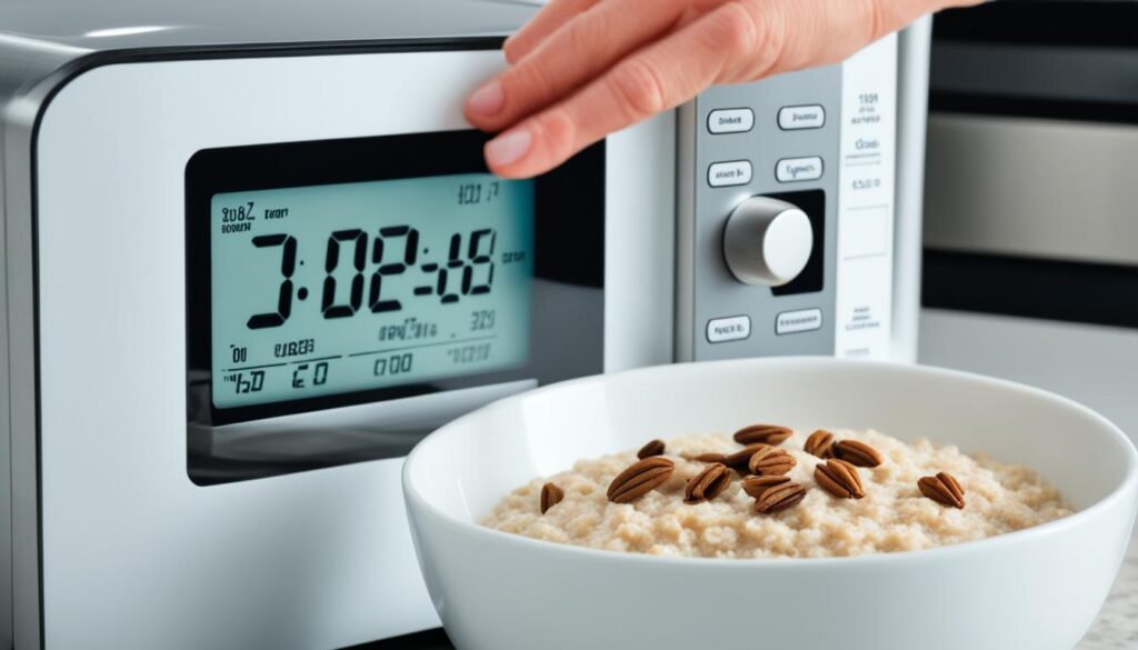 cooking time for microwave oatmeal