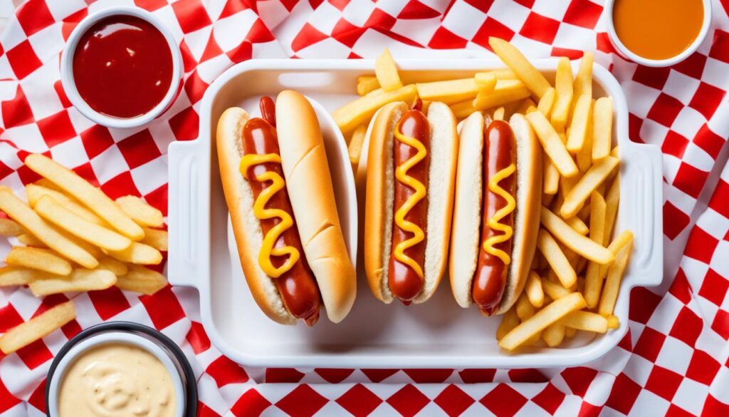 delicious air fryer hot dogs
