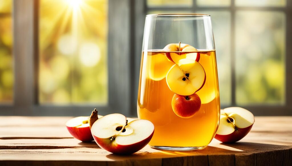 honey water solution for apple slices