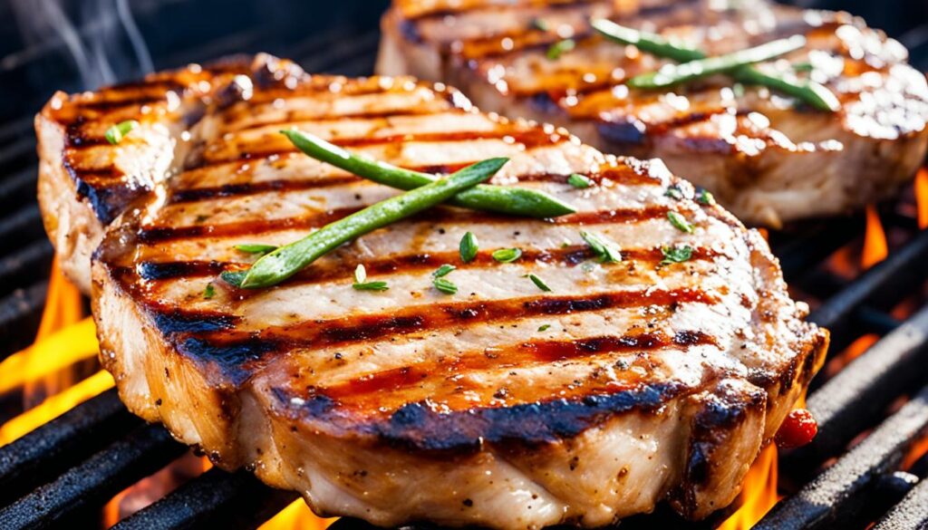 moist and tender boneless pork chops on the grill