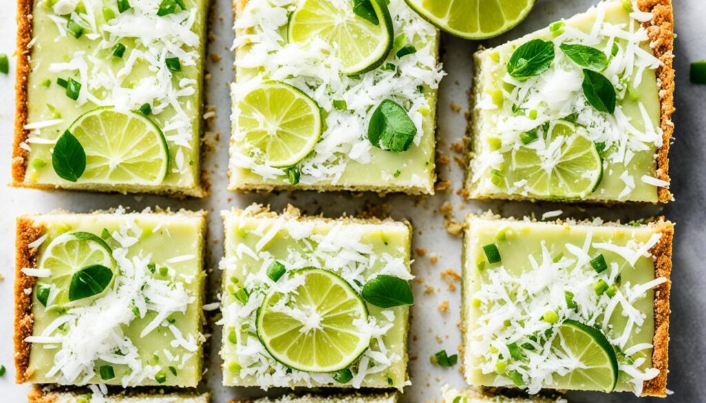 tangy coconut lime bars