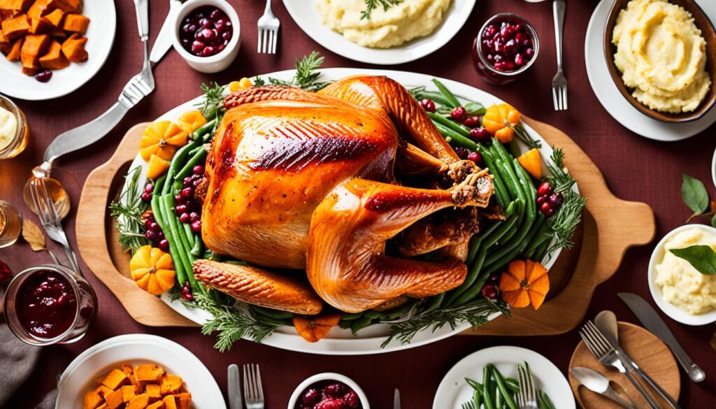 turkey feast on Thanksgiving