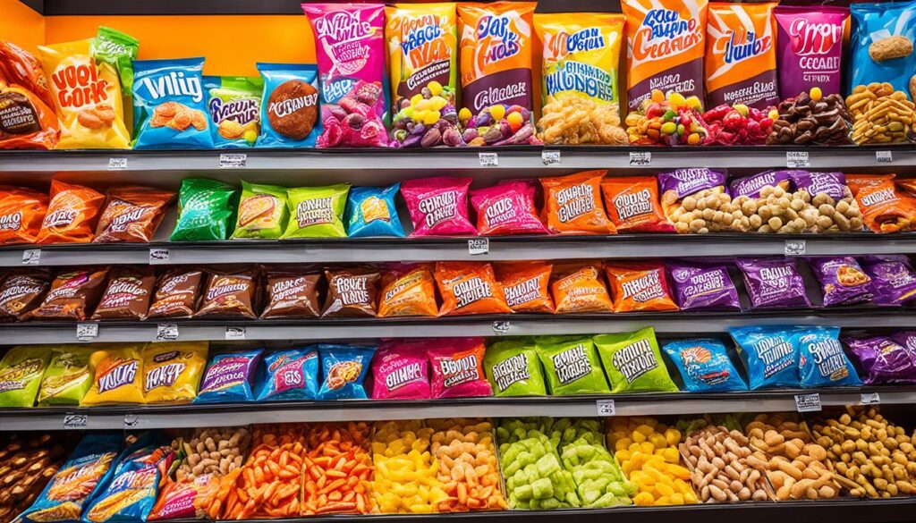 unhealthy snacks at Junk Food Station
