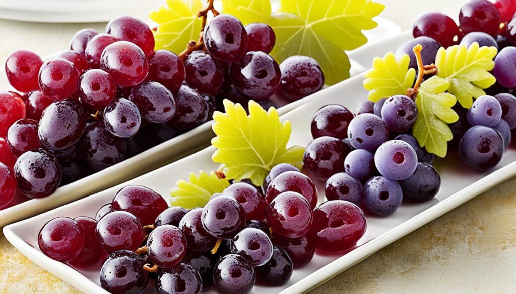 variations of candied grapes