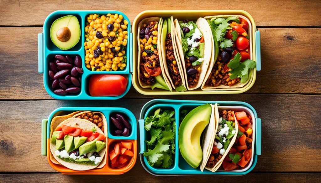 vegetarian lunchbox tacos and gluten-free lunchbox tacos